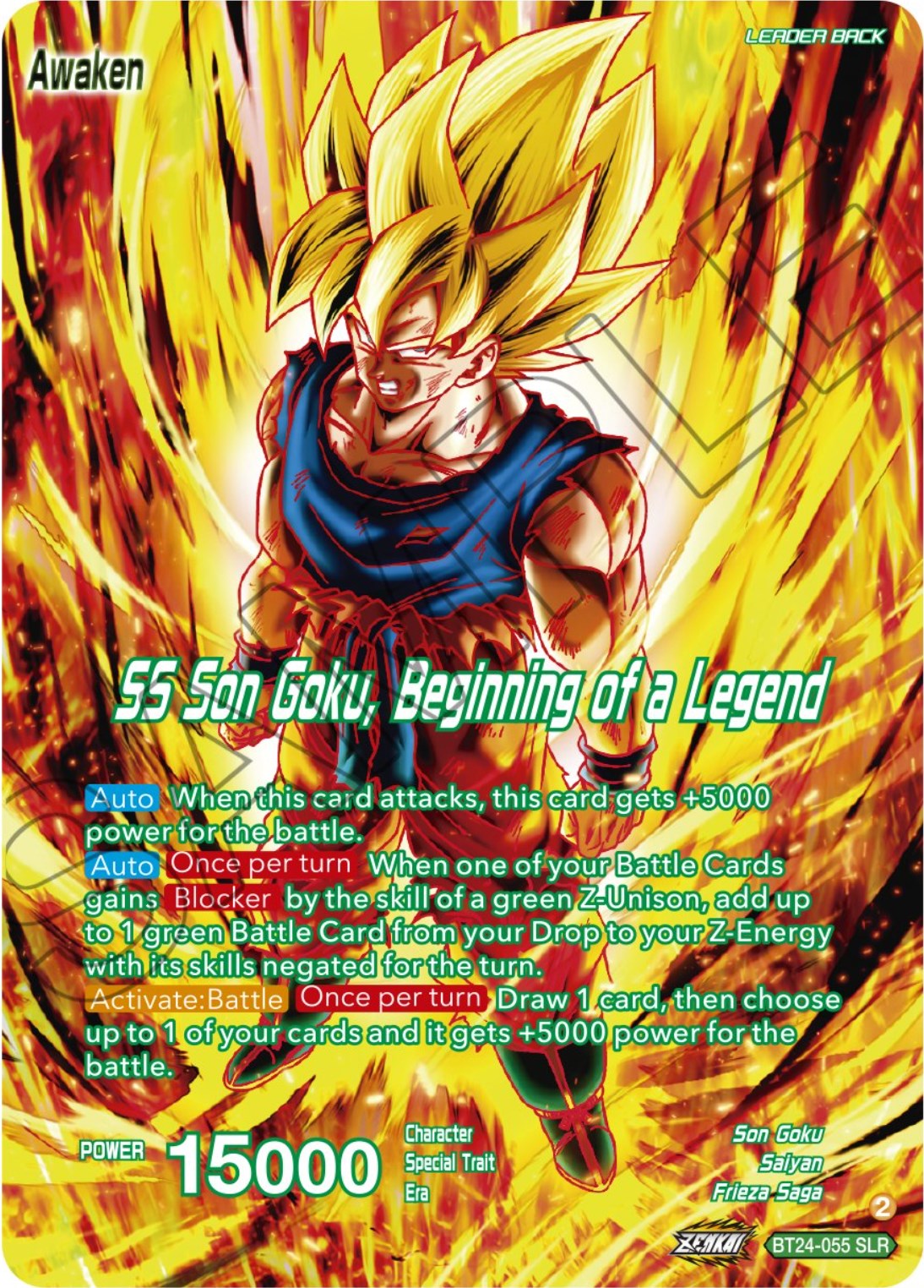 Son Goku // SS Son Goku, Beginning of a Legend (SLR) (BT24-055) [Beyond Generations] | Tables and Towers