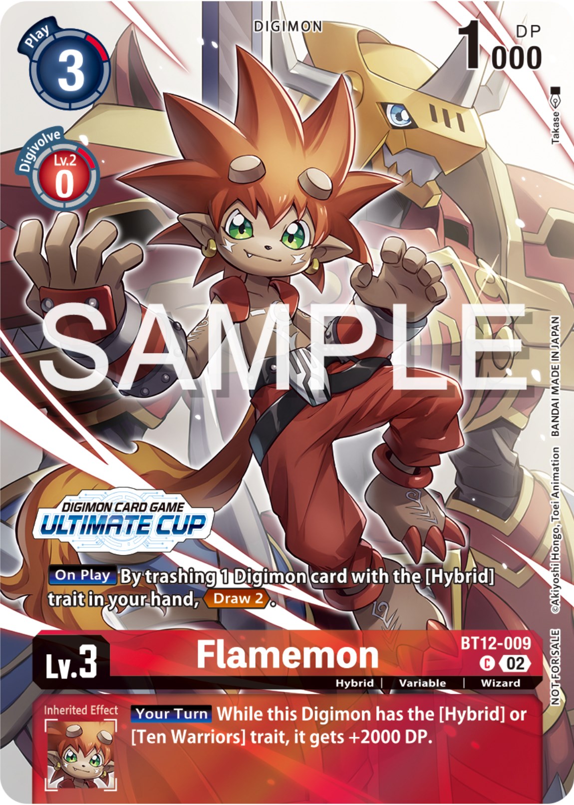 Flamemon [BT12-009] (Ultimate Cup 2024) [Across Time Promos] | Tables and Towers