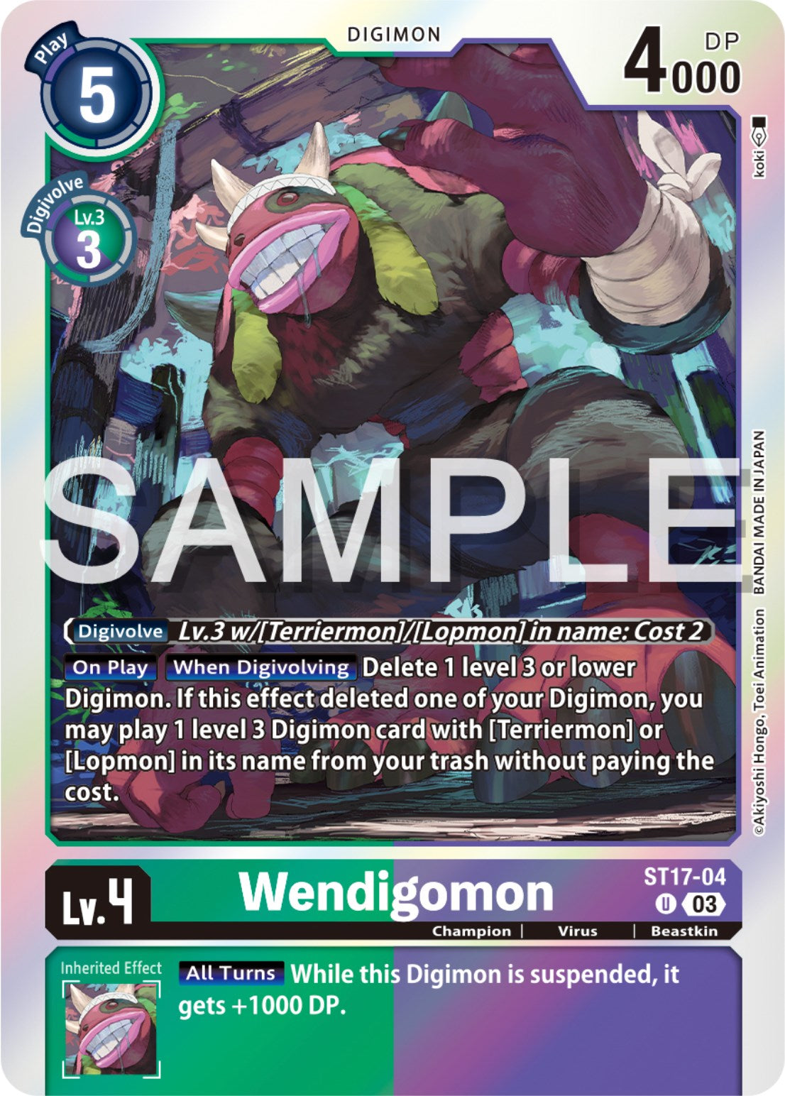 Wendigomon [ST17-04] [Starter Deck: Double Typhoon Advanced Deck Set] | Tables and Towers