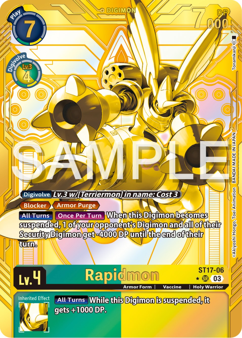 Rapidmon [ST17-06] (Gold) [Starter Deck: Double Typhoon Advanced Deck Set] | Tables and Towers