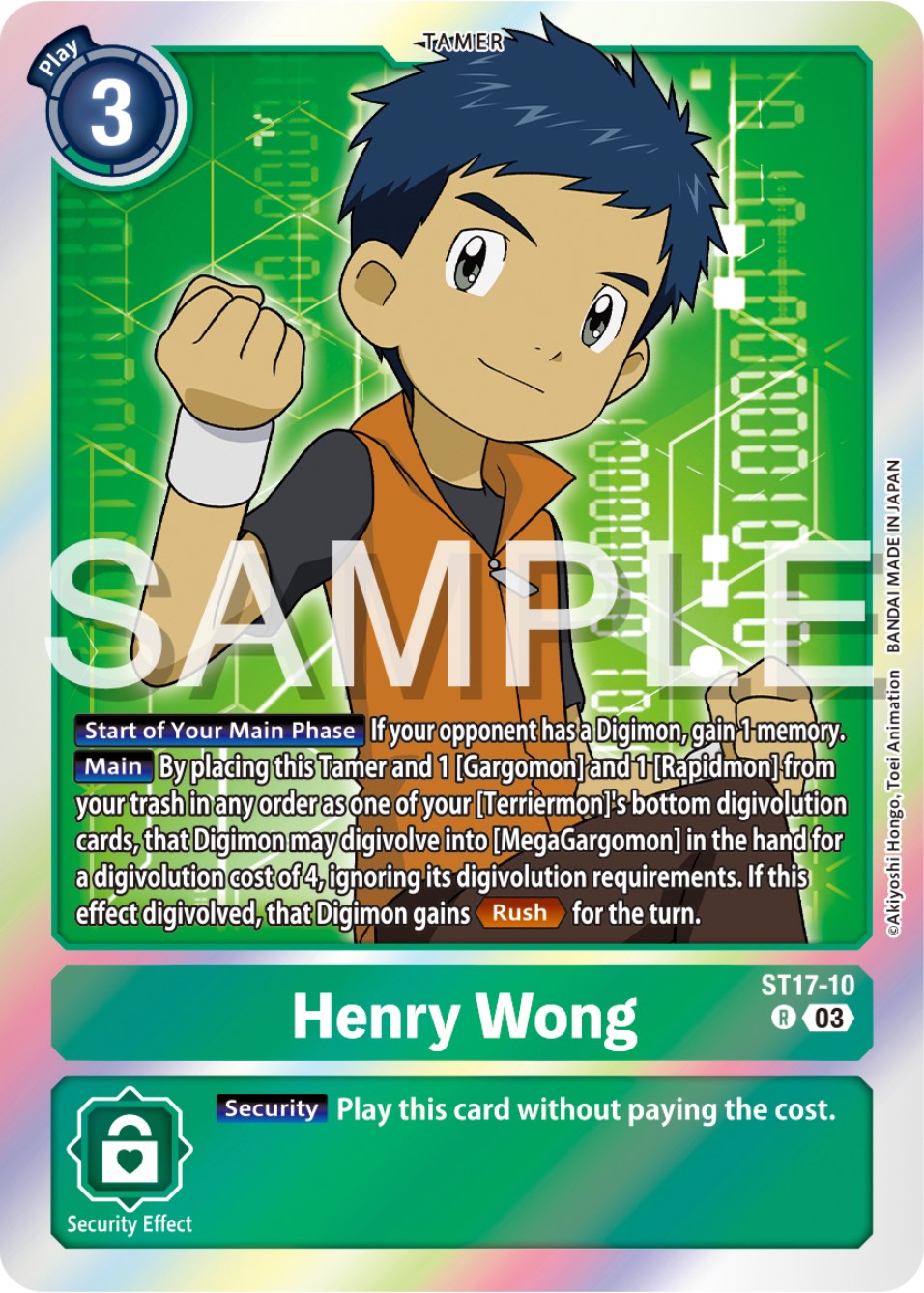 Henry Wong [ST17-10] [Starter Deck: Double Typhoon Advanced Deck Set] | Tables and Towers