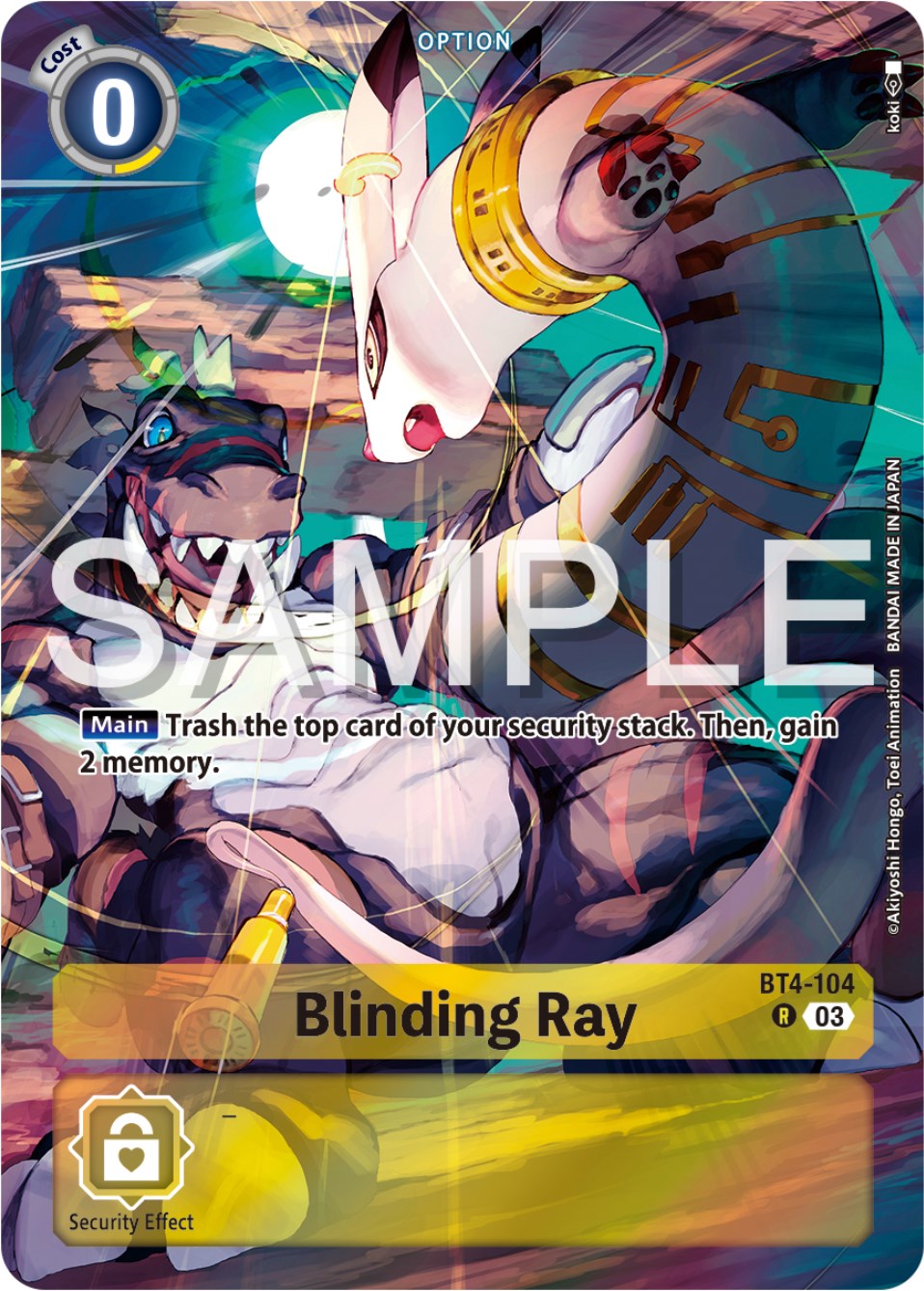 Blinding Ray [BT4-104] (Reprint) [Starter Deck: Double Typhoon Advanced Deck Set] | Tables and Towers