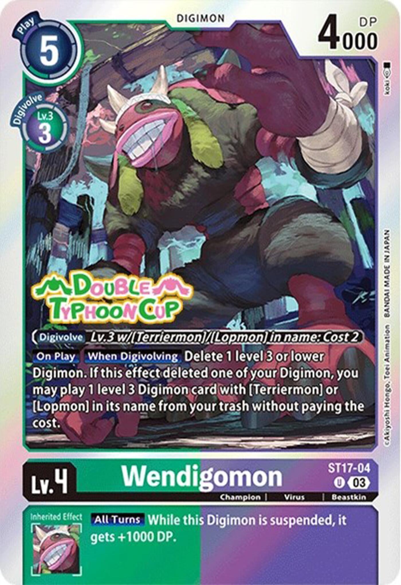 Wendigomon [ST17-04] [Starter Deck: Double Typhoon Advanced Deck Set Pre-Release Cards] | Tables and Towers