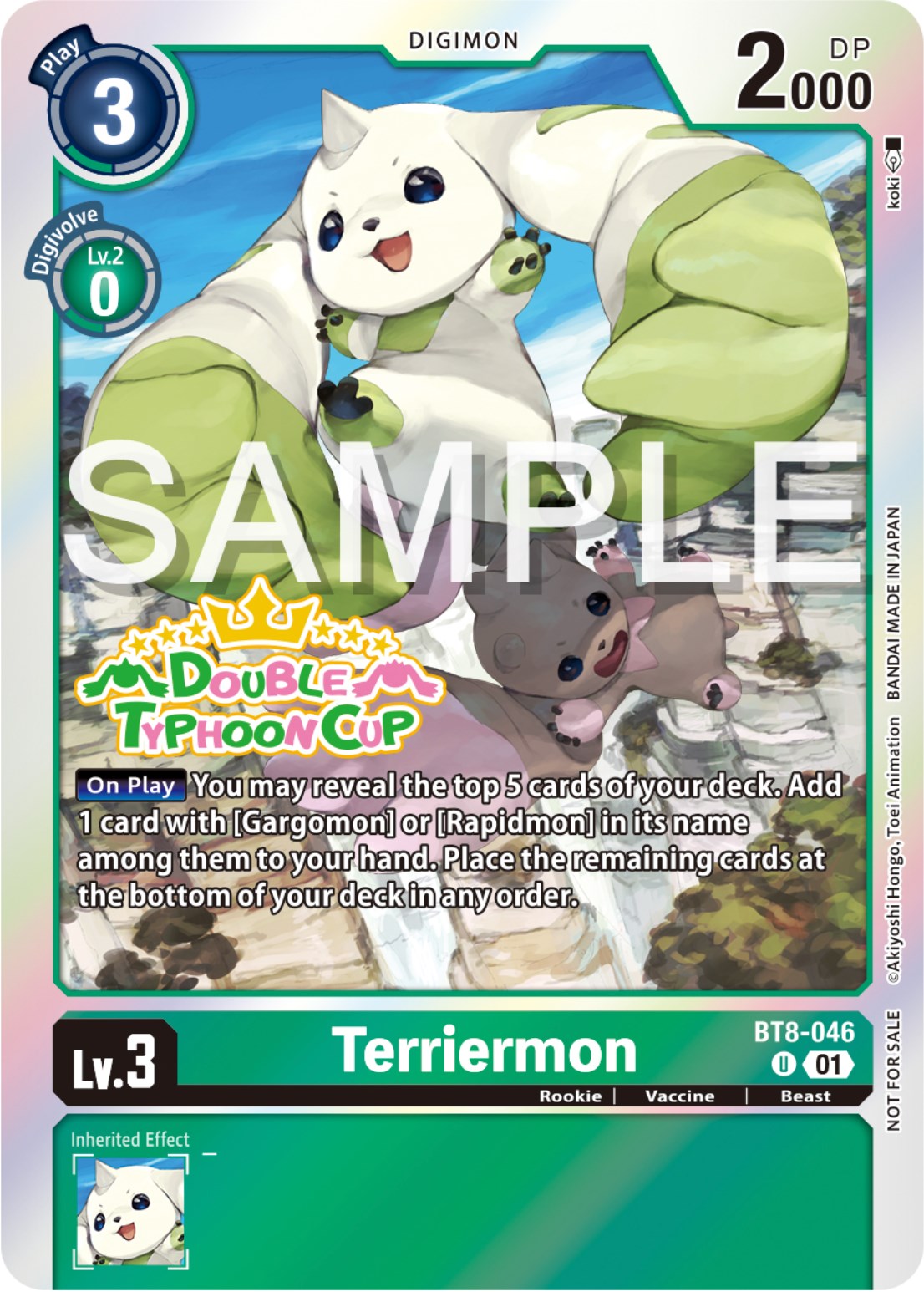 Terriermon [BT8-046] (Double Typhoon Cup Winner) [New Awakening] | Tables and Towers