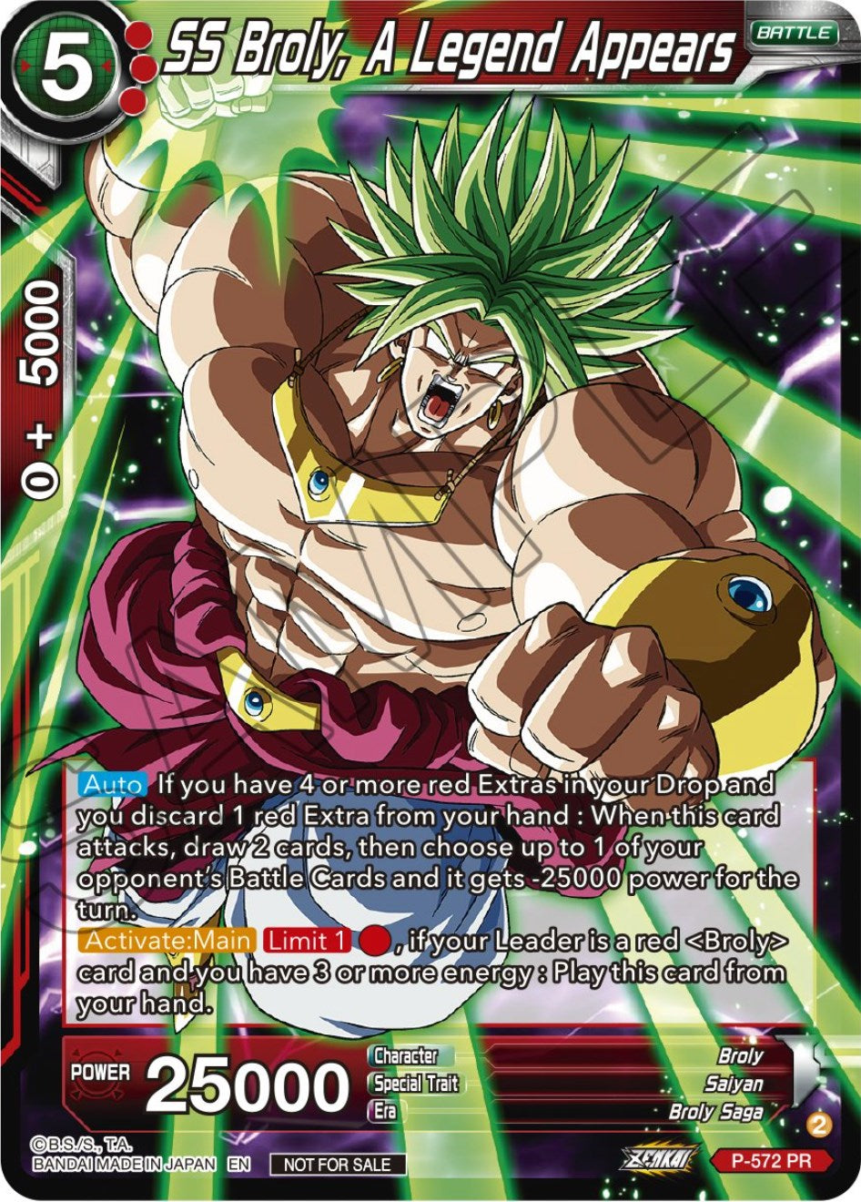 SS Broly, A Legend Appears (Zenkai Series Tournament Pack Vol.7) (P-572) [Tournament Promotion Cards] | Tables and Towers