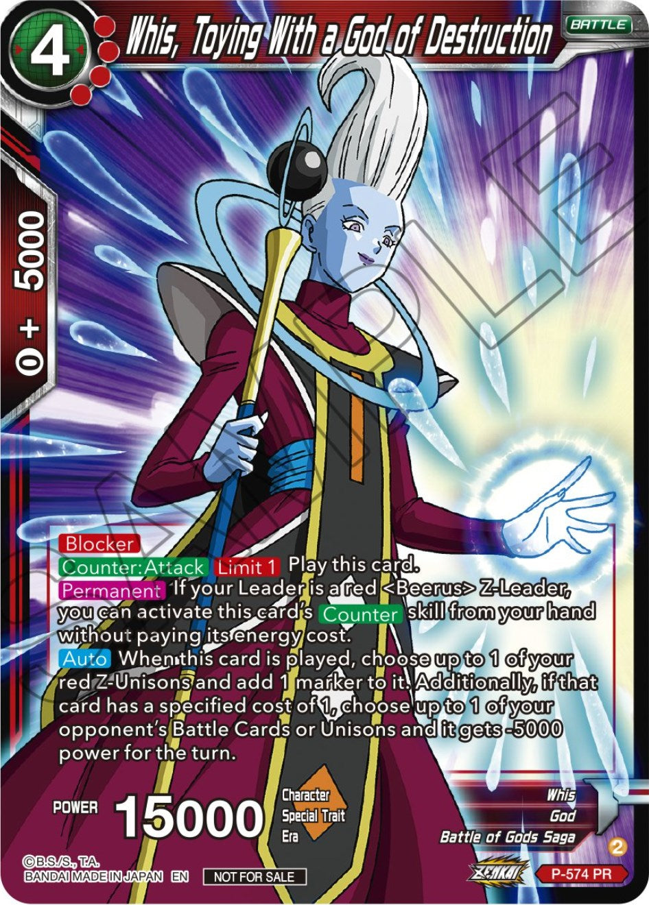 Whis, Toying With a God of Destruction (Zenkai Series Tournament Pack Vol.7) (P-574) [Tournament Promotion Cards] | Tables and Towers