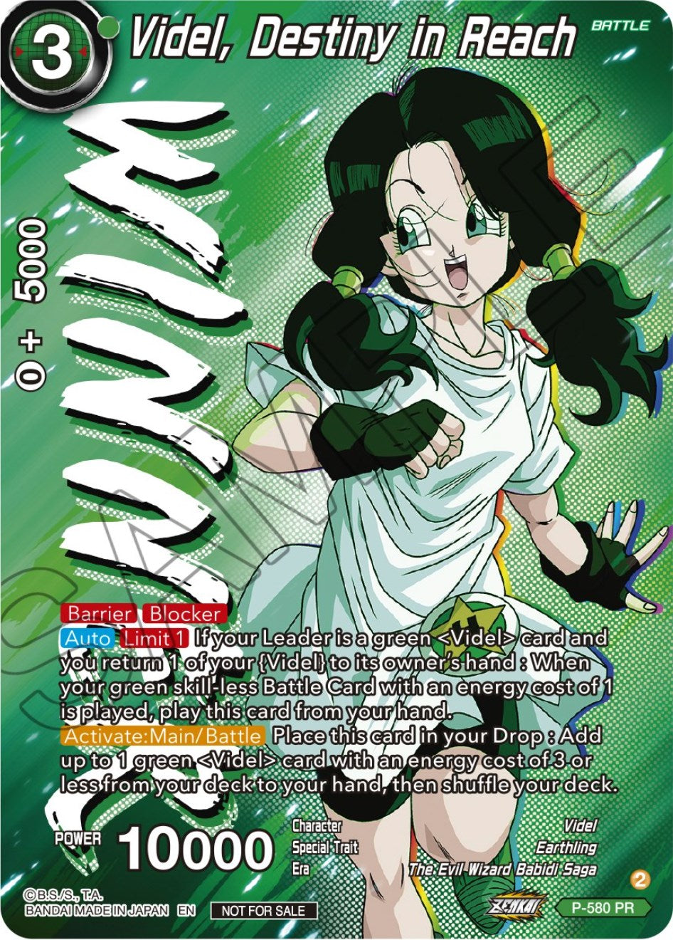 Videl, Destiny in Reach (Zenkai Series Tournament Pack Vol.7) (Winner) (P-580) [Tournament Promotion Cards] | Tables and Towers