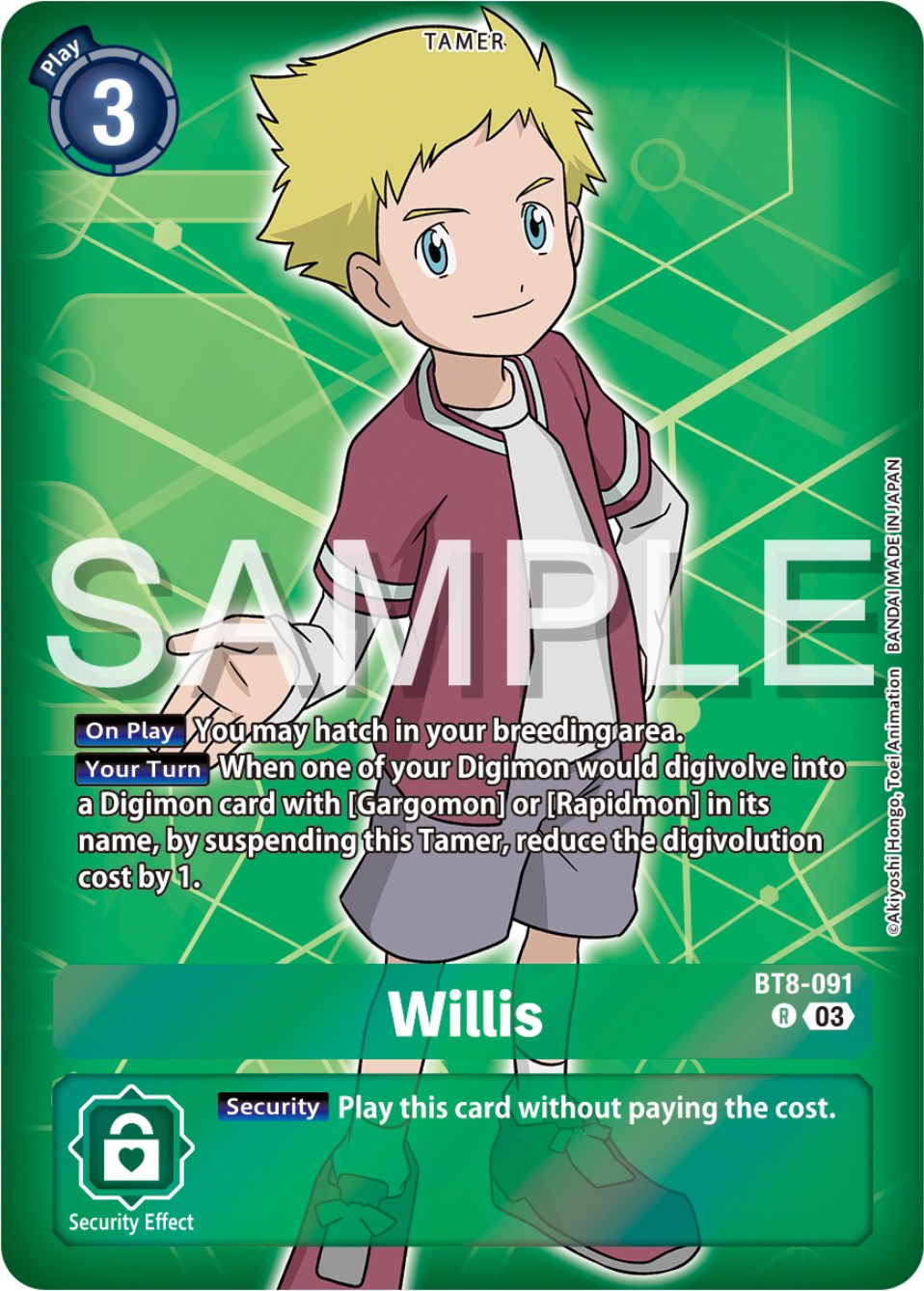 Willis [BT8-091] (Reprint) [Starter Deck: Double Typhoon Advanced Deck Set] | Tables and Towers