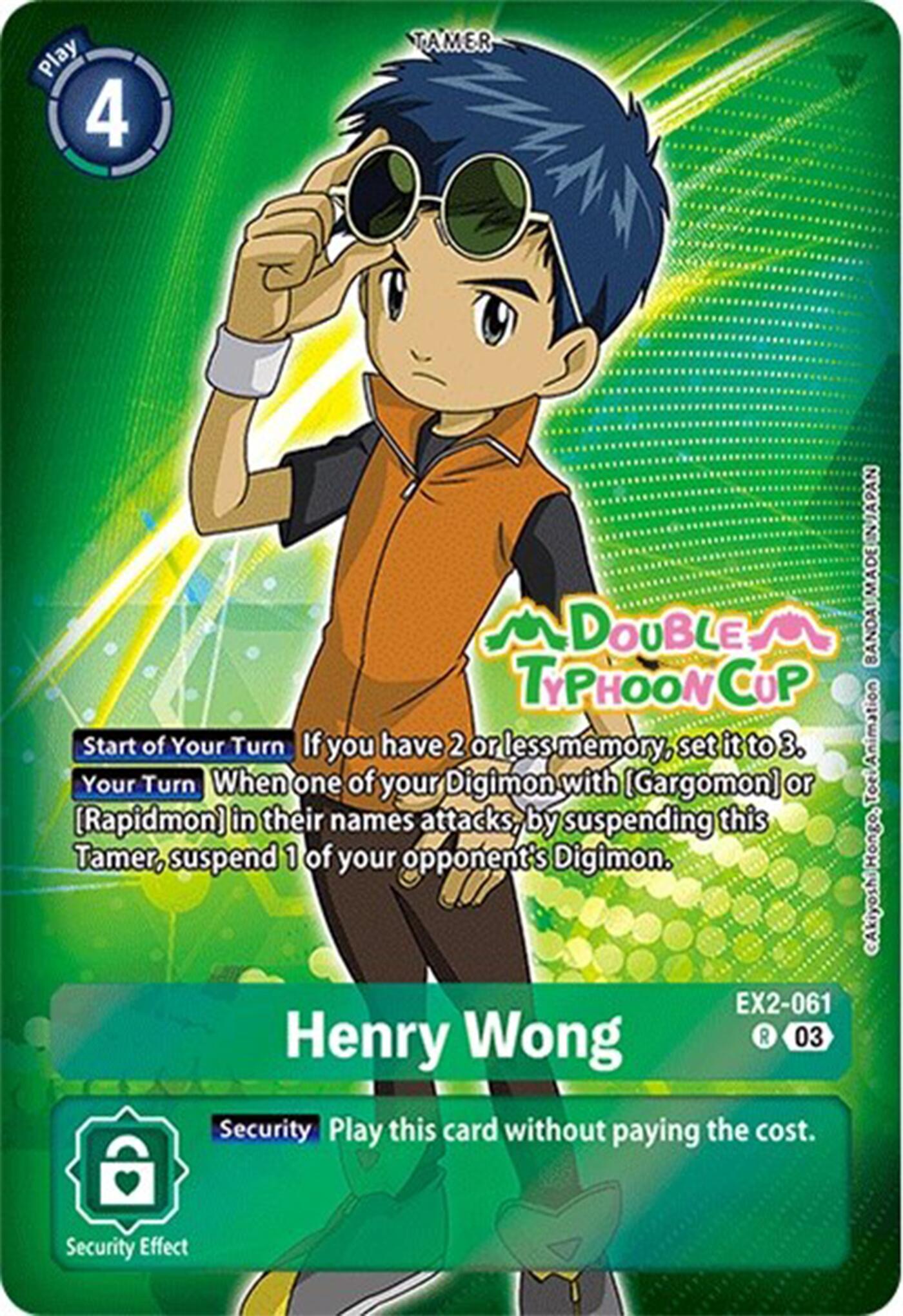 Henry Wong [EX2-061] (Reprint) [Starter Deck: Double Typhoon Advanced Deck Set Pre-Release Cards] | Tables and Towers