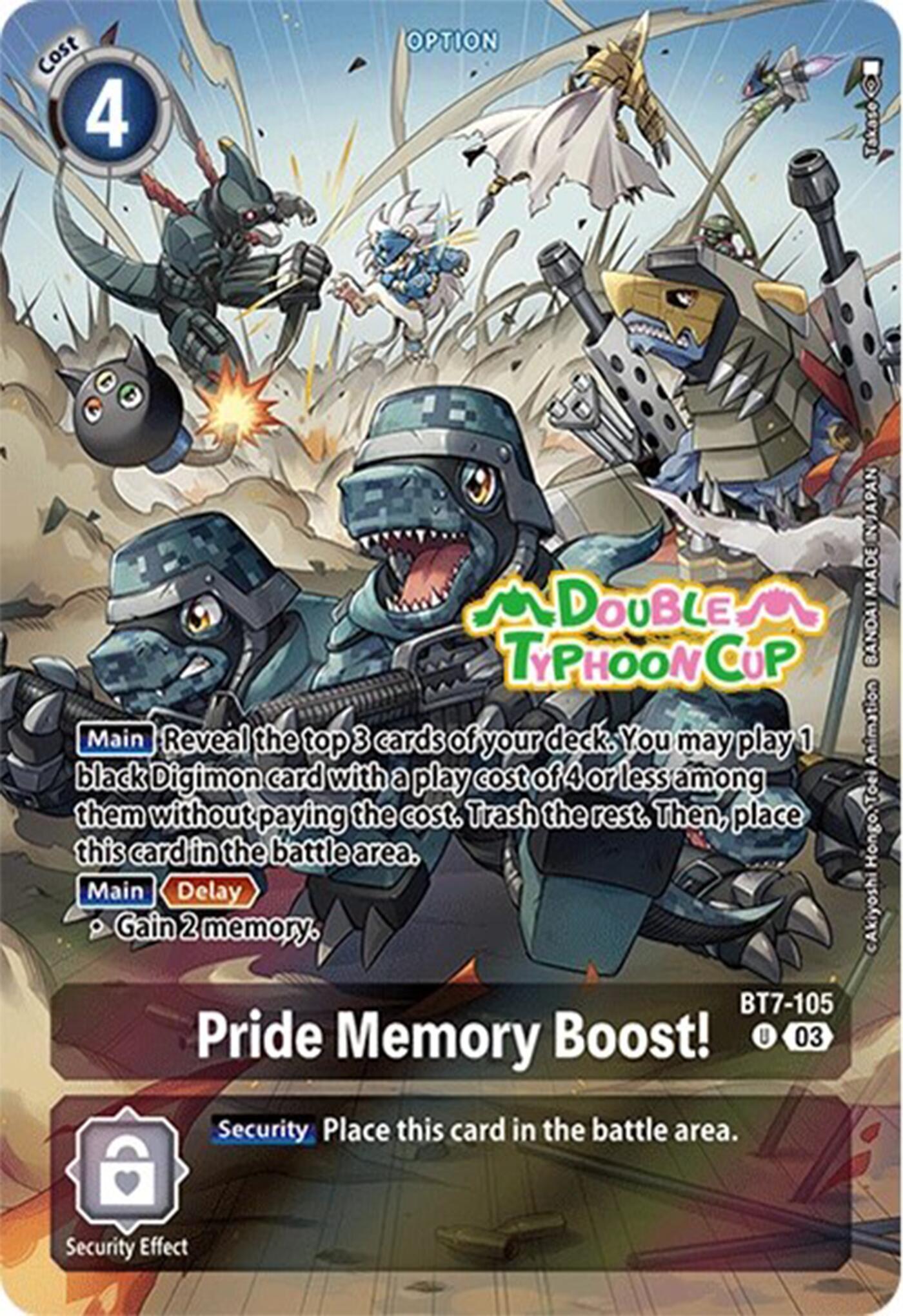 Pride Memory Boost! [BT7-105] (Bonus Pack) [Starter Deck: Double Typhoon Advanced Deck Set Pre-Release Cards] | Tables and Towers