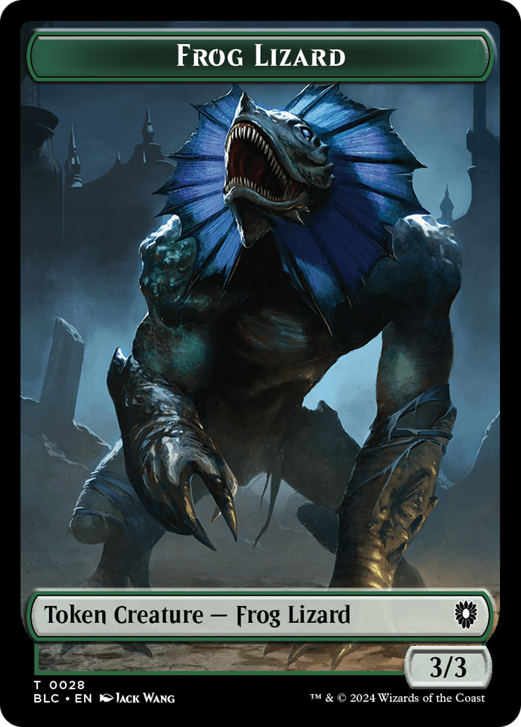 Storm Crow // Frog Lizard Double-Sided Token [Bloomburrow Commander Tokens] | Tables and Towers