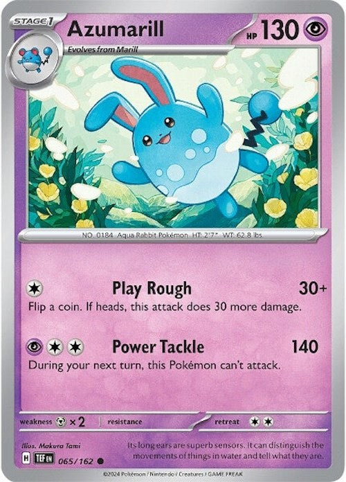 Azumarill (065/162) [Scarlet & Violet: Temporal Forces] | Tables and Towers