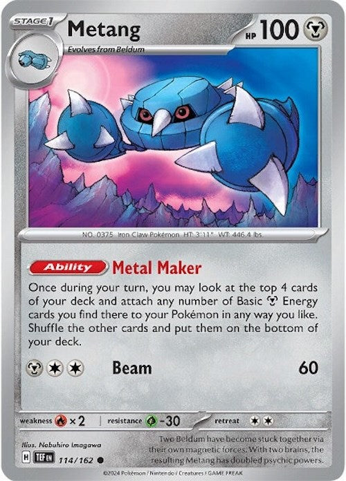 Metang (114/162) [Scarlet & Violet: Temporal Forces] | Tables and Towers