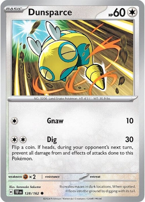 Dunsparce (128/162) [Scarlet & Violet: Temporal Forces] | Tables and Towers