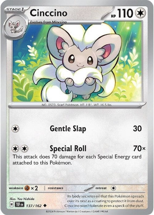 Cinccino (137/162) [Scarlet & Violet: Temporal Forces] | Tables and Towers