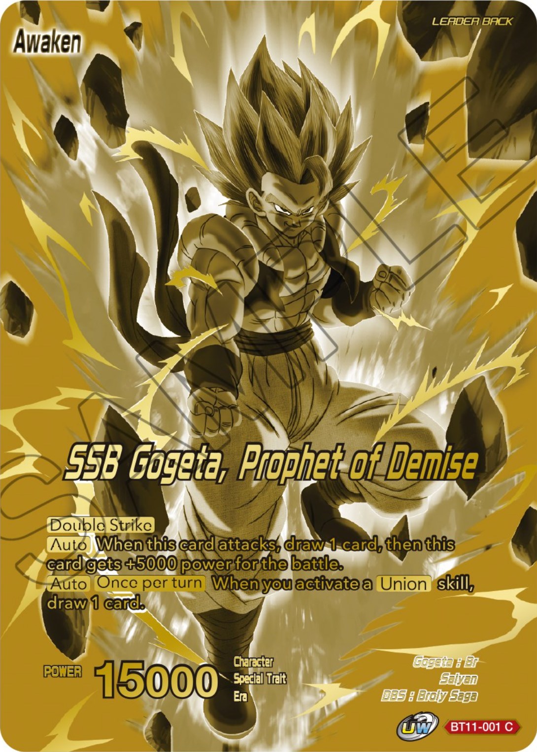 Gogeta // SSB Gogeta, Prophet of Demise (Championship Golden Card 2024 Vol.1) (BT11-001) [Tournament Promotion Cards] | Tables and Towers