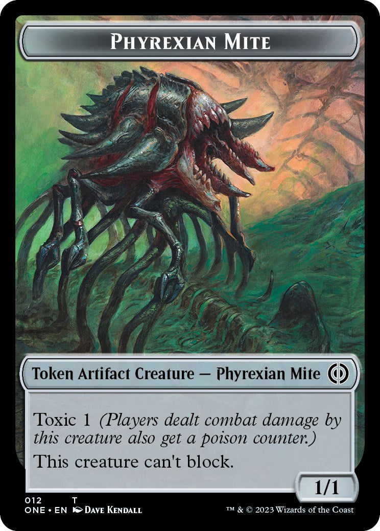 Phyrexian Mite (012) // Phyrexian Beast Double-Sided Token [Phyrexia: All Will Be One Tokens] | Tables and Towers