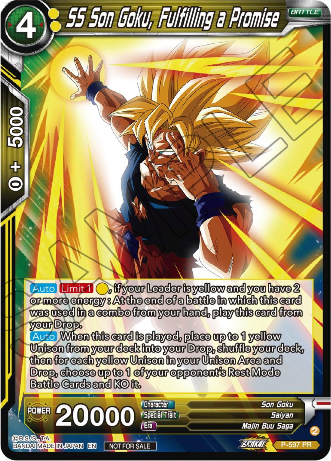 SS Son Goku, Fulfilling a Promise (Deluxe Pack 2024 Vol.1) (P-597) [Promotion Cards] | Tables and Towers