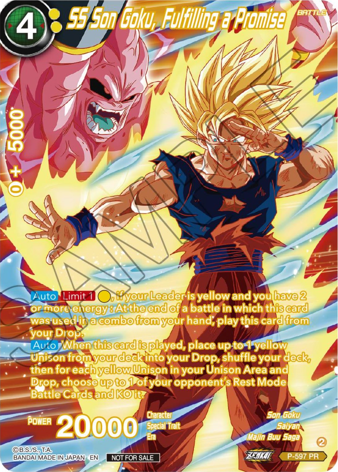 SS Son Goku, Fulfilling a Promise (Alternate Art) (Deluxe Pack 2024 Vol.1) (P-597) [Promotion Cards] | Tables and Towers