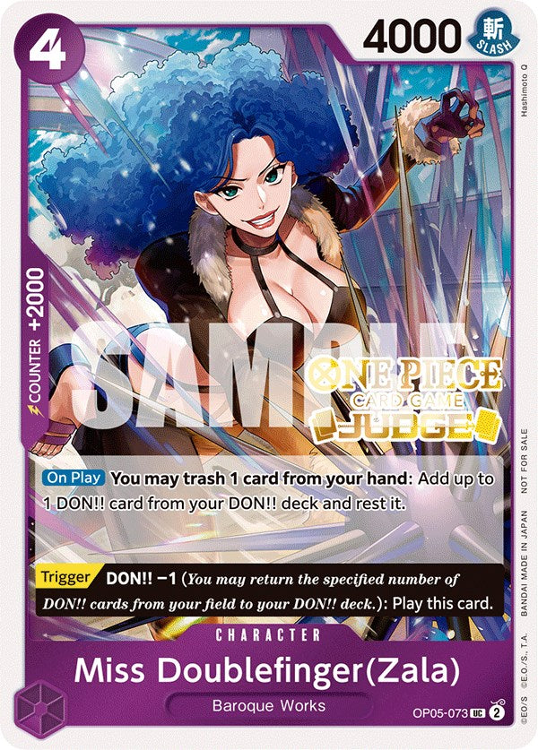 Miss Doublefinger(Zala) (Judge Pack Vol. 3) [One Piece Promotion Cards] | Tables and Towers