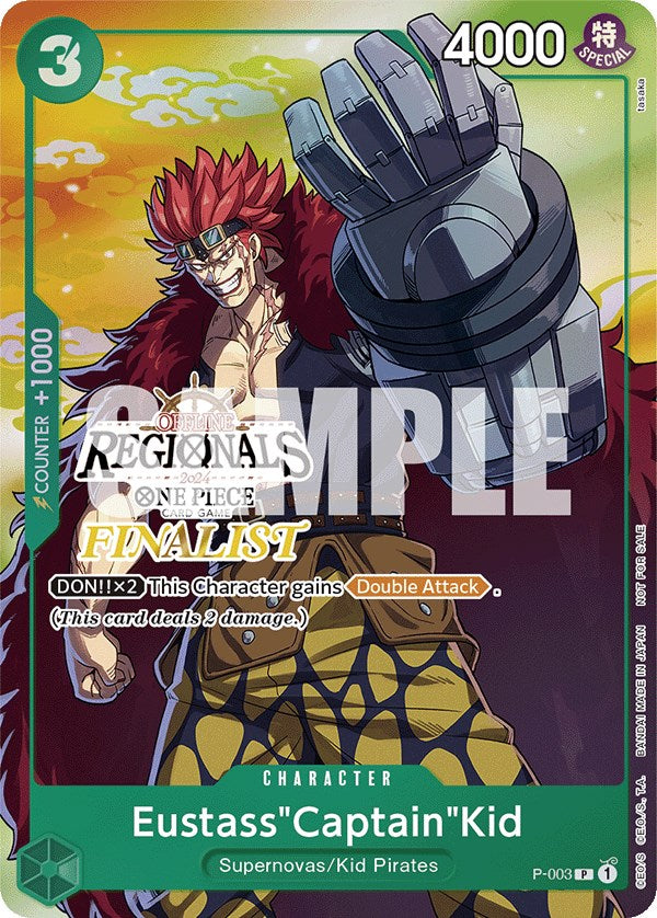 Eustass"Captain"Kid (Offline Regional 2024 Vol. 2) [Finalist] [One Piece Promotion Cards] | Tables and Towers