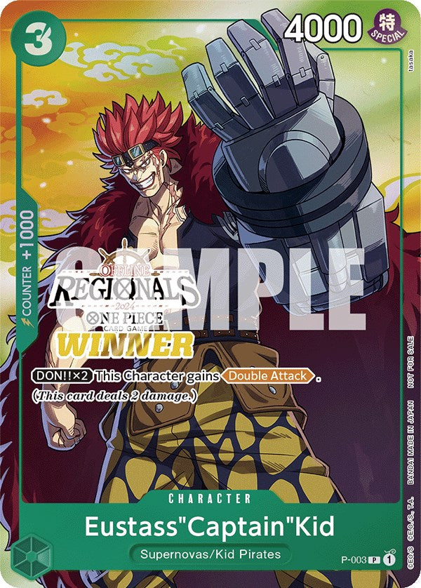 Eustass"Captain"Kid (Offline Regional 2024 Vol. 2) [Winner] [One Piece Promotion Cards] | Tables and Towers