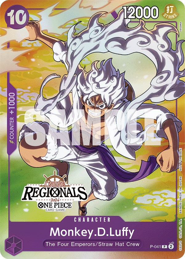 Monkey.D.Luffy (Online Regional 2024 Vol. 2) [Participant] [One Piece Promotion Cards] | Tables and Towers