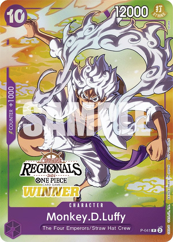 Monkey.D.Luffy (Offline Regional 2024 Vol. 2) [Winner] [One Piece Promotion Cards] | Tables and Towers