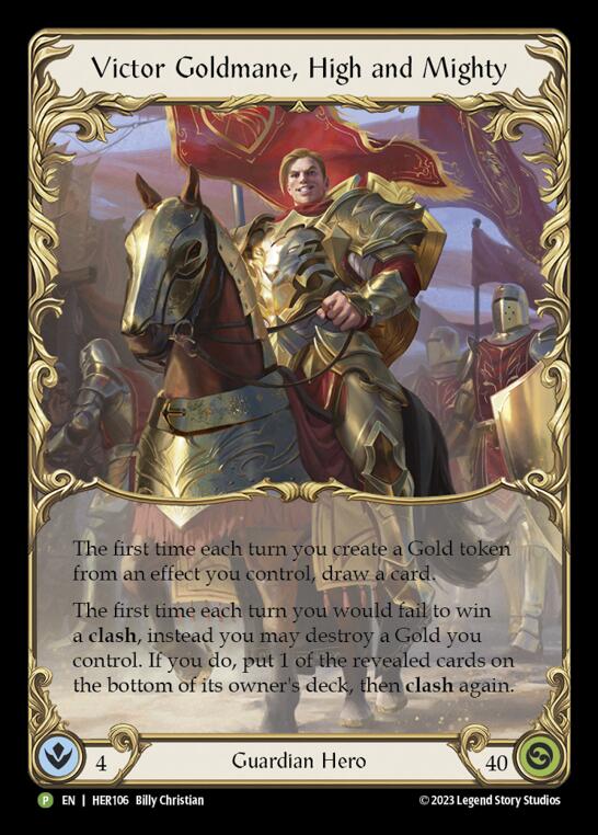 Victor Goldmane, High and Mighty [HER106] (Promo)  Rainbow Foil | Tables and Towers