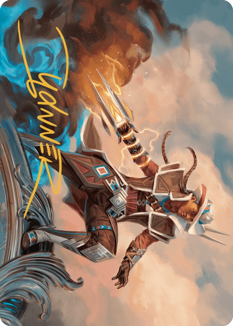 Annie Flash, the Veteran Art Card (Gold-Stamped Signature) [Outlaws of Thunder Junction Art Series] | Tables and Towers