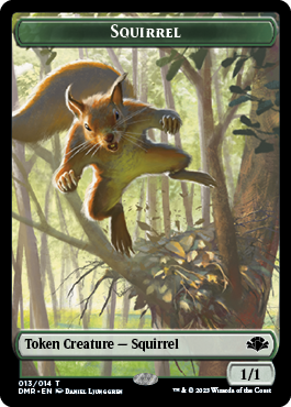 Goblin // Squirrel Double-Sided Token [Dominaria Remastered Tokens] | Tables and Towers