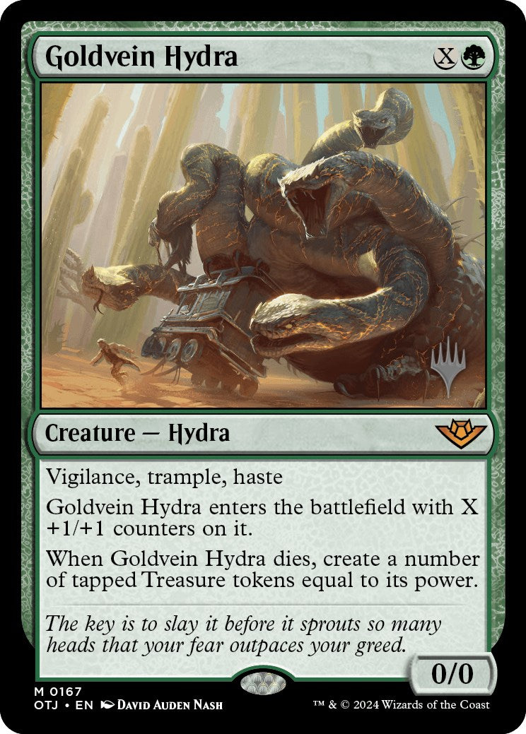 Goldvein Hydra (Promo Pack) [Outlaws of Thunder Junction Promos] | Tables and Towers