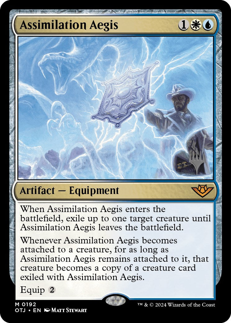 Assimilation Aegis (Promo Pack) [Outlaws of Thunder Junction Promos] | Tables and Towers