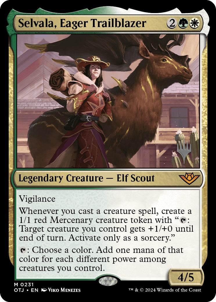 Selvala, Eager Trailblazer (Promo Pack) [Outlaws of Thunder Junction Promos] | Tables and Towers