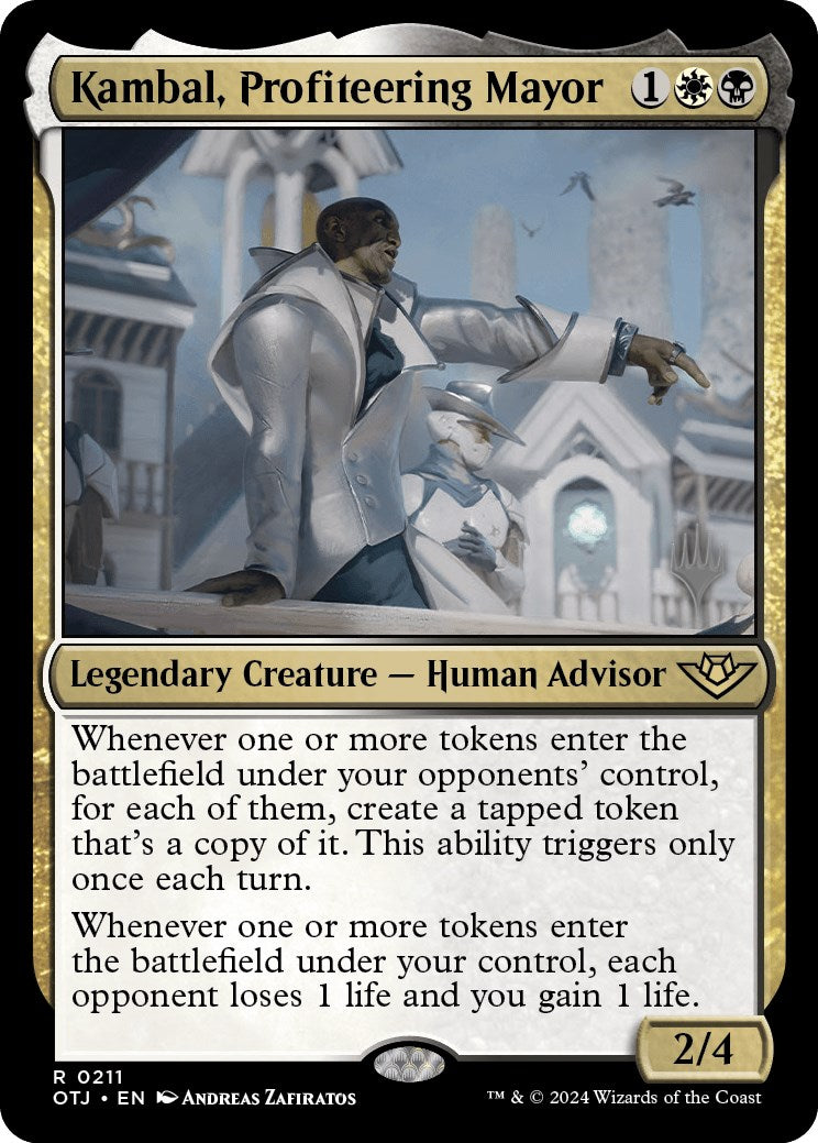 Kambal, Profiteering Mayor (Promo Pack) [Outlaws of Thunder Junction Promos] | Tables and Towers