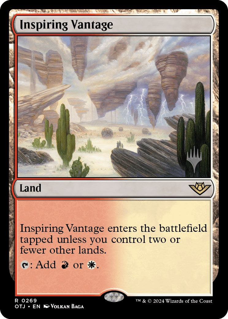 Inspiring Vantage (Promo Pack) [Outlaws of Thunder Junction Promos] | Tables and Towers