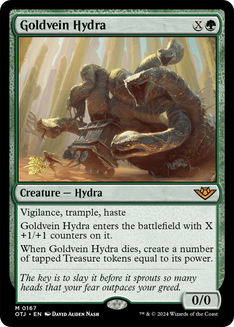 Goldvein Hydra [Outlaws of Thunder Junction Prerelease Promos] | Tables and Towers