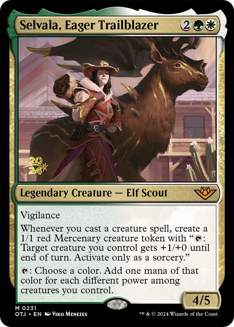 Selvala, Eager Trailblazer [Outlaws of Thunder Junction Prerelease Promos] | Tables and Towers