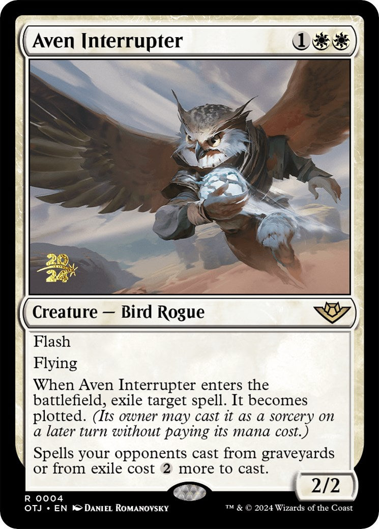 Aven Interrupter [Outlaws of Thunder Junction Prerelease Promos] | Tables and Towers