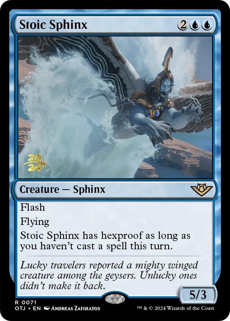 Stoic Sphinx [Outlaws of Thunder Junction Prerelease Promos] | Tables and Towers