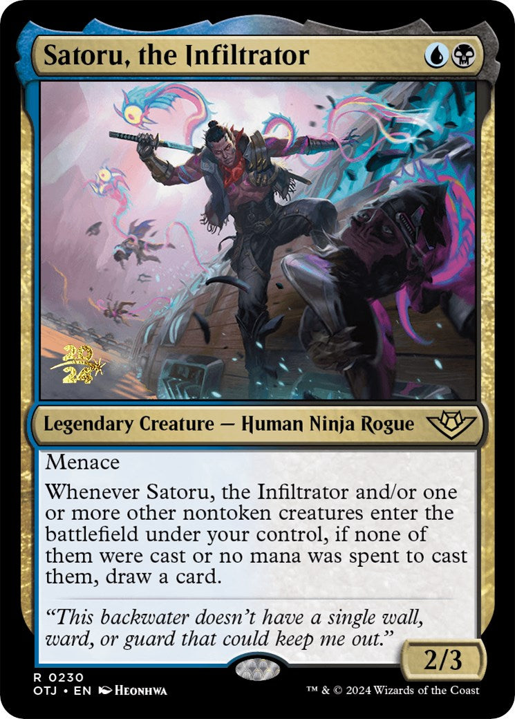 Satoru, the Infiltrator [Outlaws of Thunder Junction Prerelease Promos] | Tables and Towers