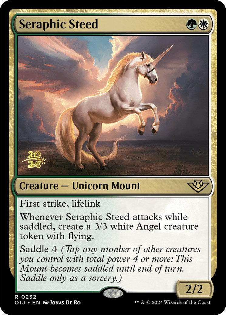 Seraphic Steed [Outlaws of Thunder Junction Prerelease Promos] | Tables and Towers