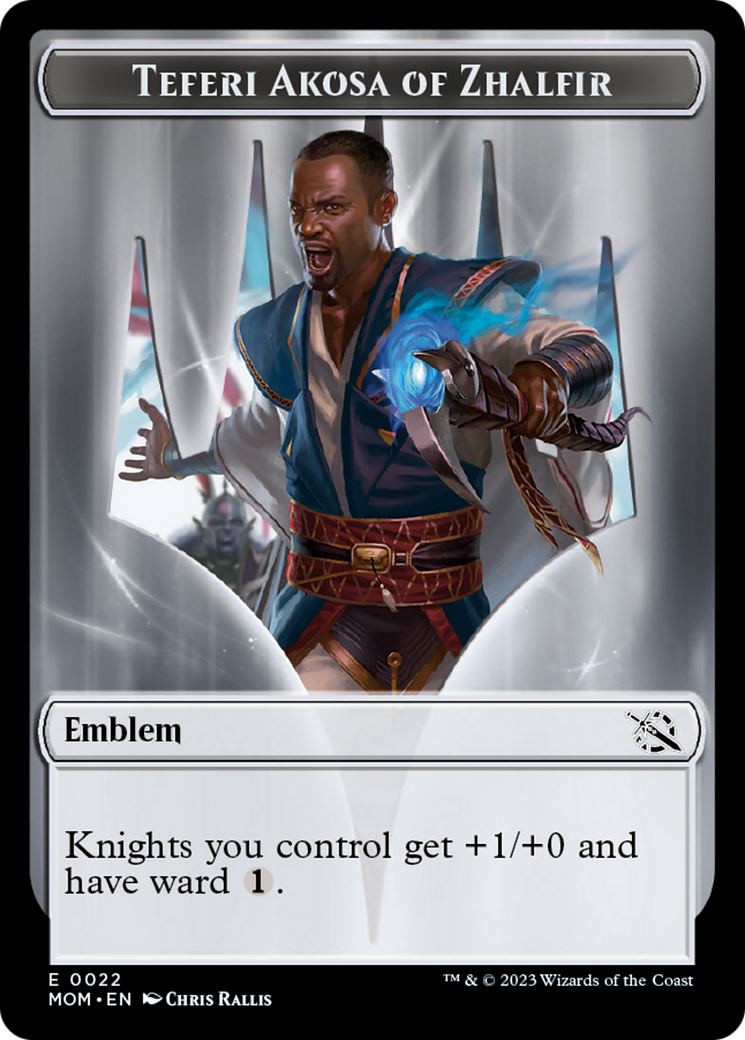 Teferi Akosa of Zhalfir Emblem [March of the Machine Tokens] | Tables and Towers