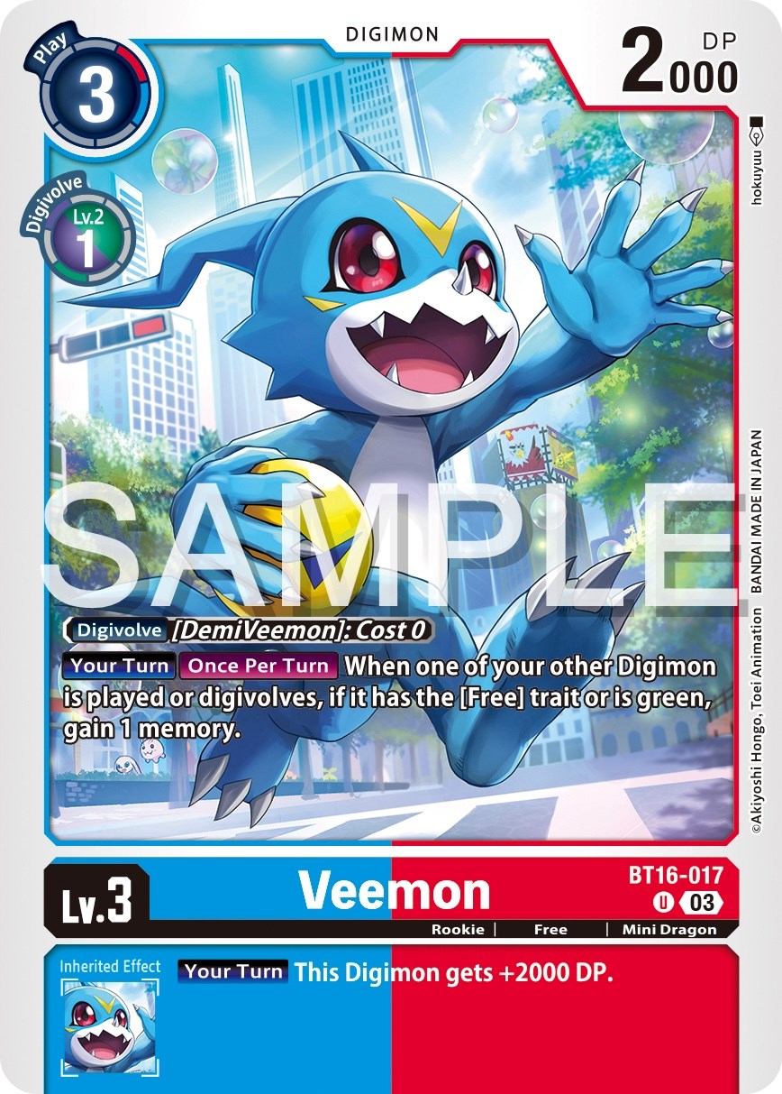 Veemon [BT16-017] [Beginning Observer] | Tables and Towers