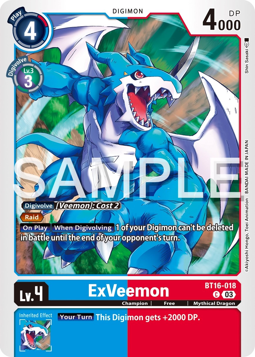 ExVeemon [BT16-018] [Beginning Observer] | Tables and Towers