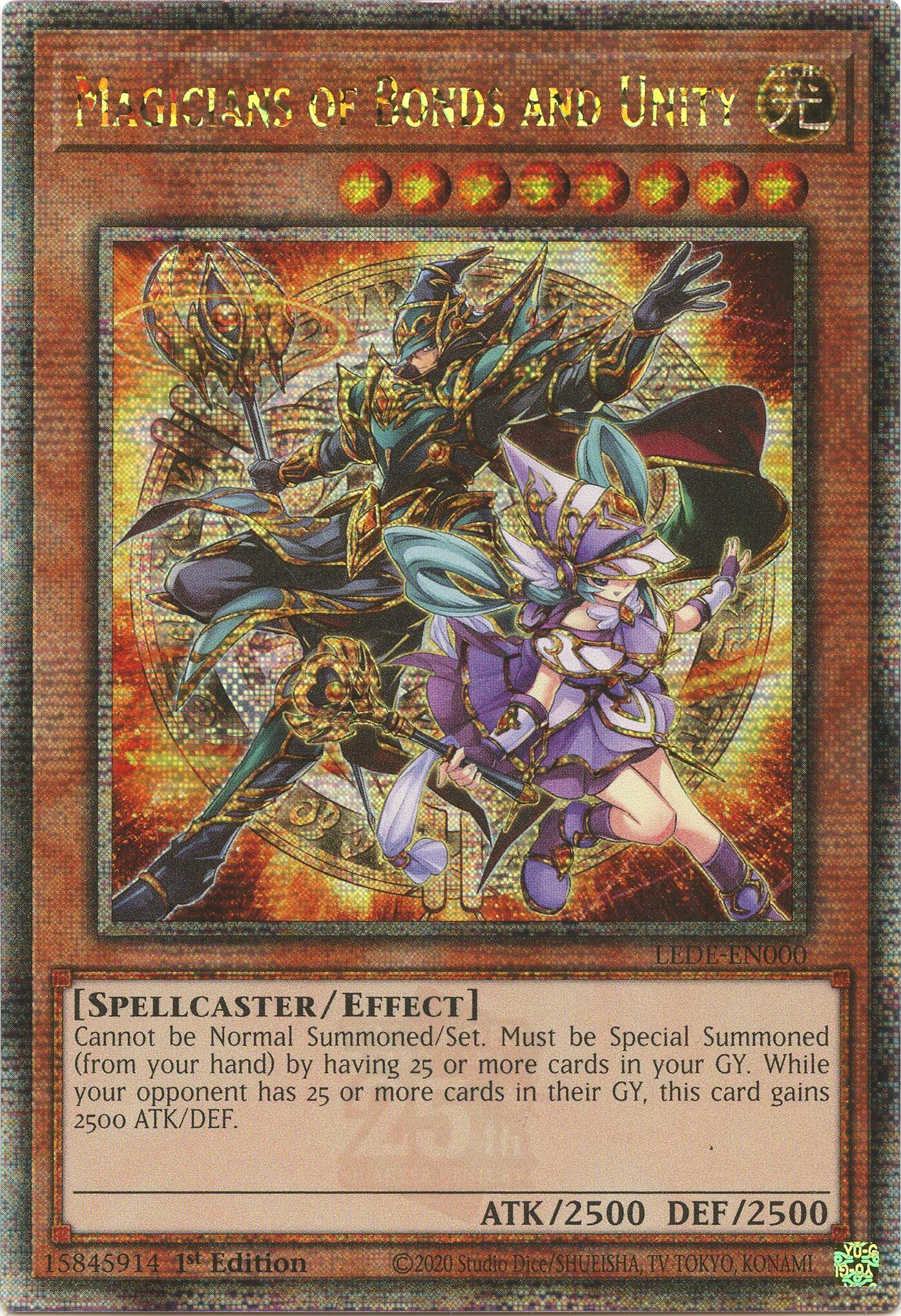 Magicians of Bonds and Unity [LEDE-EN000] Quarter Century Secret Rare | Tables and Towers