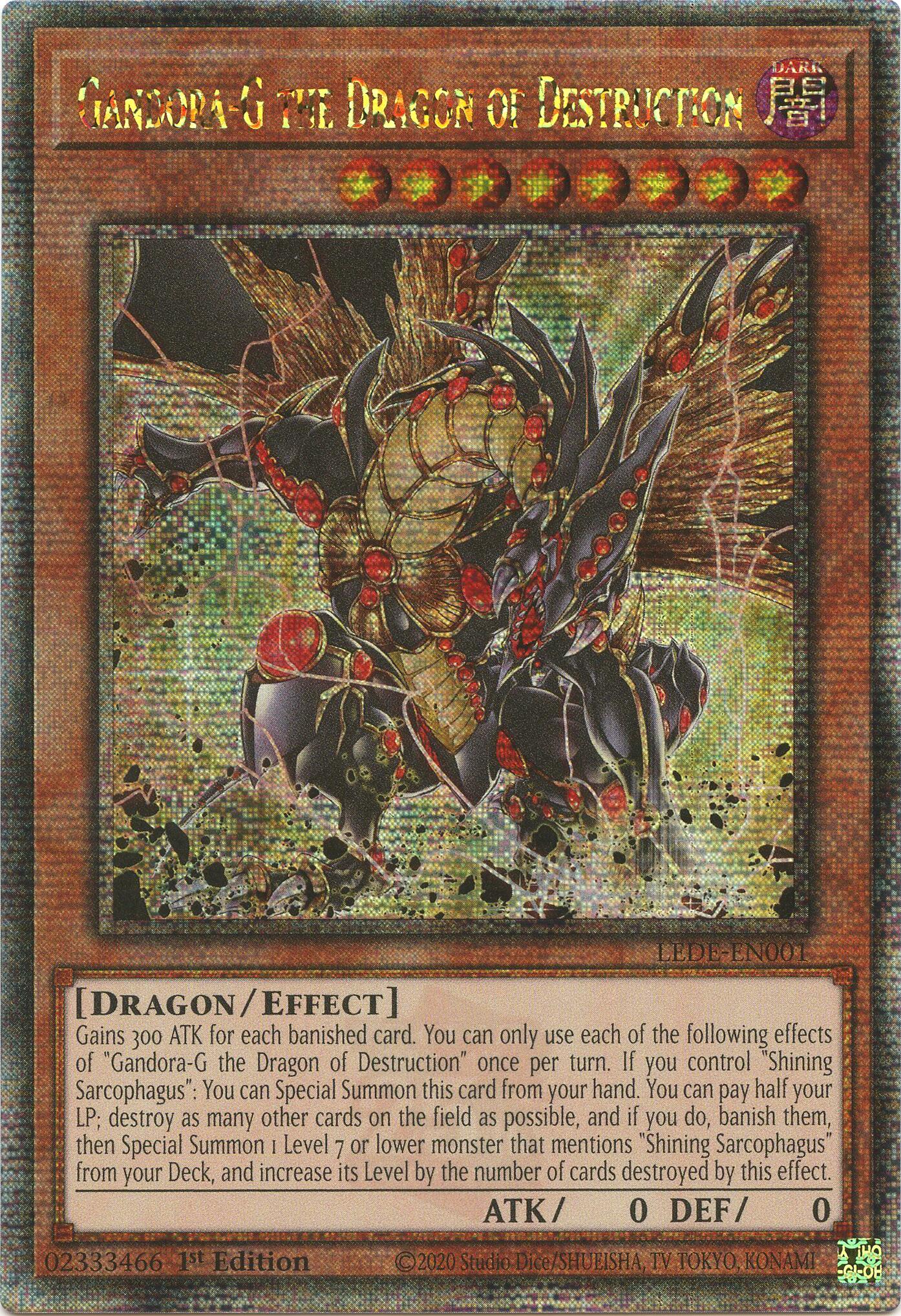 Gandora-G the Dragon of Destruction [LEDE-EN001] Quarter Century Secret Rare | Tables and Towers