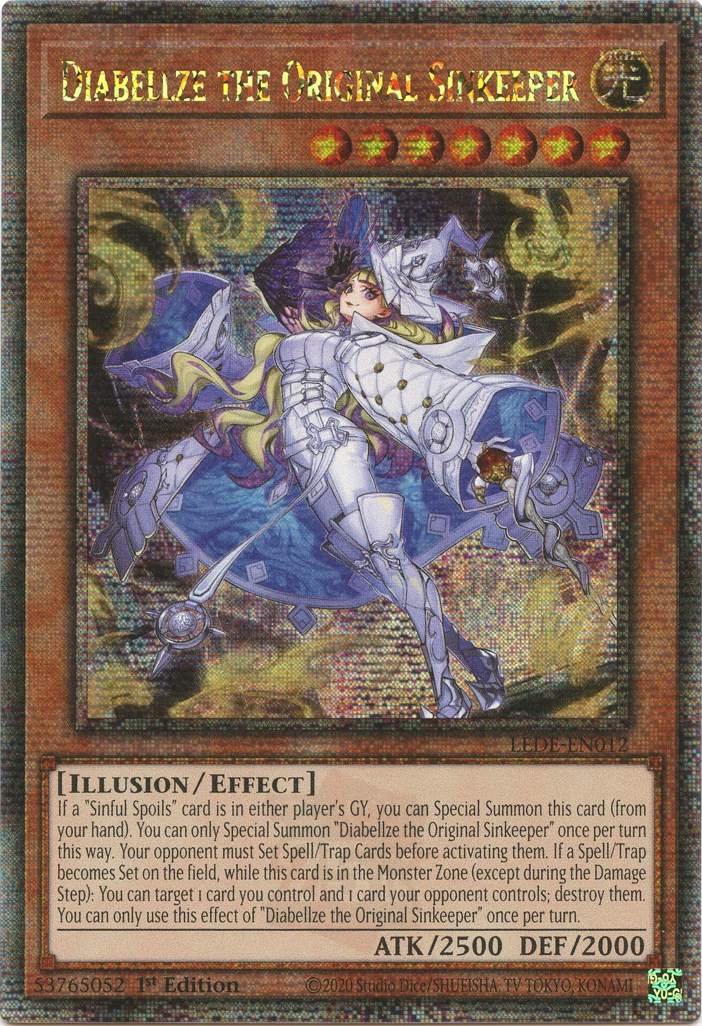 Diabellze the Original Sinkeeper [LEDE-EN012] Quarter Century Secret Rare | Tables and Towers