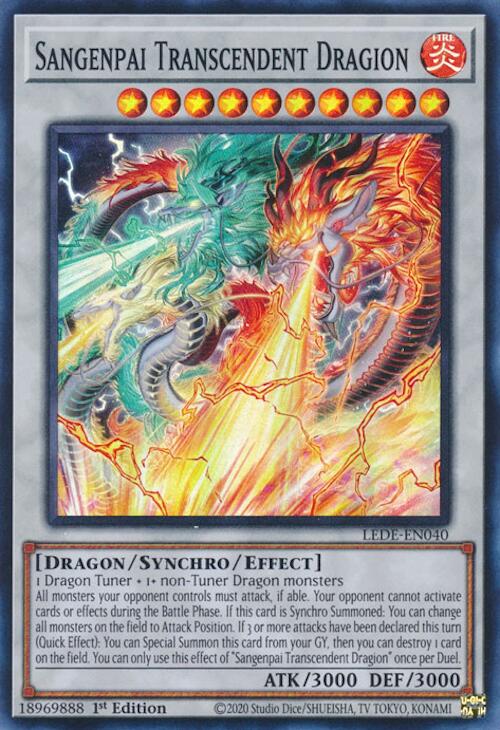 Sangenpai Transcendent Dragion [LEDE-EN040] Super Rare | Tables and Towers