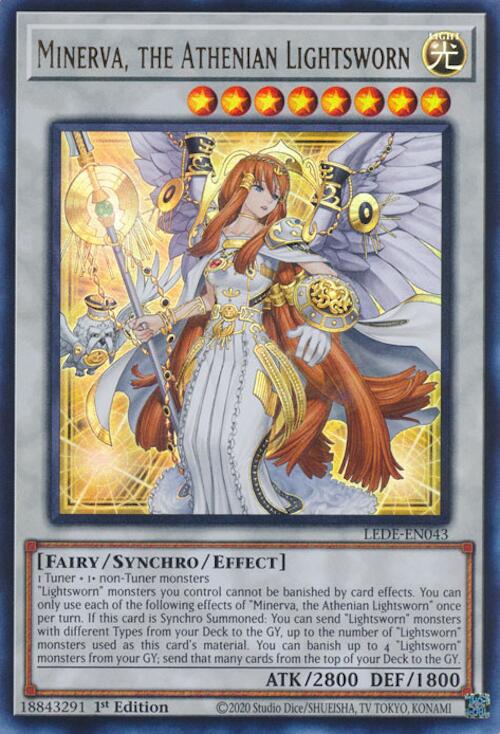 Minerva, the Athenian Lightsworn [LEDE-EN043] Ultra Rare | Tables and Towers